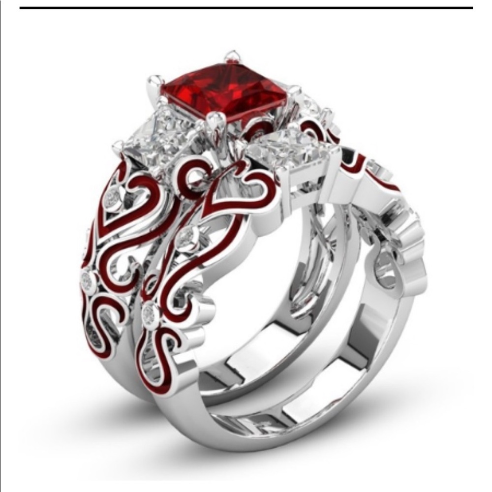 REIKI HEALING 925 SILVER SQUARE CRYSTAL RING